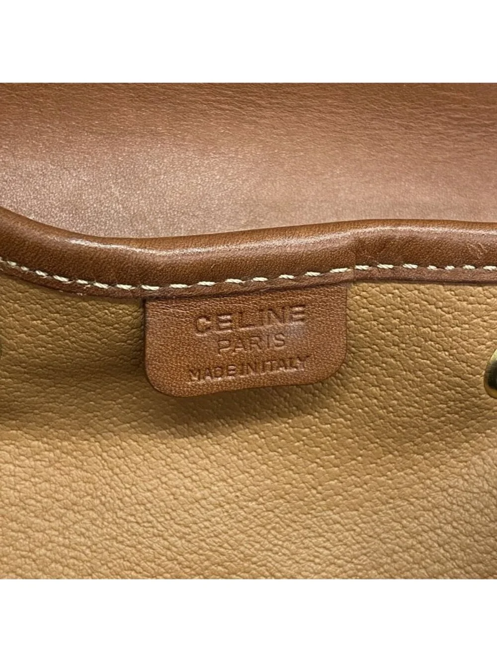 Celine Backpack Macadam Brown Gold